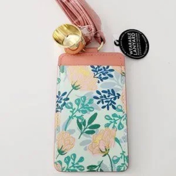 NWT Bath & Body Works Wearable Lanyard ID and Pocketback Holder. Flowers. - Picture 3 of 4